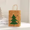 Bolsas de Regalo de Papel Kraft Temáticas de Navidad con un Ambiente Festivo, Bolsas de Papel para Envolver Regalos, Listas para Entrega Inmediata, Versátiles y Duraderas