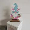 Decoração de coelho anão de Páscoa de madeira criativa para decoração de mesa de casa americana