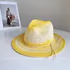 Chapéu de Palha Estilo Cowboy Jazz Europeu e Americano Antigo de Verão para Lazer ao Ar Livre Chapéu de Sol Viagem Férias Montanhismo Acampamento