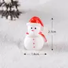 Nuevo Hombre de Nieve Navideño Muñeco de Nieve Trineo Micro Paisaje Adornos de Nieve Calcetín Navideño Campana de Regalo Manualidades de Resina