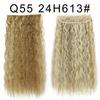 Extensiones de Cabello Rizado de Una Pieza de Cinco Secciones Estilo Europeo y Americano Transfronterizas para Mujeres, Extensiones de Cabello Sintético tipo Ola de Maíz con Clip