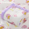 Manta Toalha de Banho para Bebê, Algodão Classe A, Gaze de Seis Camadas, Estampa de Desenho Animado, Manta Absorvente Ampliada para Recém-Nascidos e Crianças, Algodão Puro Classe A