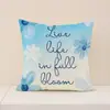 Estilo Nuevo Primavera y Verano Hermosa Funda de Almohada Floral Transfronteriza Poliéster Impreso Cojín de Asiento Decoración del Hogar Funda de Cojín para Sofá