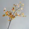 Folhas de Lagerstroemia Impressas em 3D Simuladas, Folhas, Flores de Seda, Buquês de Flores Secas, Arranjos de Flores para Sala de Estar, Mesas Decorativas, Nova Chinoiserie