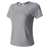 Camiseta Versátil de Yoga Transfronteriza para Mujer, Cuello Redondo, Ajustada, Efecto Adelgazante, Top Deportivo Ligero y Transpirable para Fitness y Running