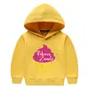 Suéter infantil com capuz outono e inverno meninos e meninas Camiseta infantil de manga longa com forro de fleece Casaco infantil espessado