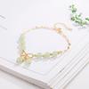 Regalo Tanabata Colgante de Cerezo Lindo Pulsera de Jade Hetian Diseño ins Nicho Pulsera de Oro de 14K para Mujer Verano Combinación Perfecta