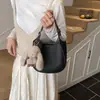 Bolsa de Mão Estilo Nicho Bolsa Saco para Mulheres, Bolsa da Moda para o Dia a Dia com Padrão Lichia, Bolsa de Ombro e Transversal Versátil e Estilosa