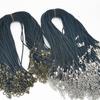 Negro 1.5 Cuerda de Cuero Encerada Coreana Collar Cordón Colgante Cuerda Broche de Langosta Metálico Cuerda de Collar de PU Accesorios Venta al por Mayor