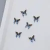 Joyería para Uñas Artísticas de Mariposa Artificial Luminosa Pintada Colorida Accesorios de Pasador de Pelo para Uñas Fluorescentes, Aretes