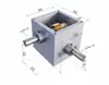 Caja de Cambios Transmisión Manual Eléctrica Pequeña Miniatura Reductor de Engranajes Helicoidales Caja Reductora de Engranajes de Eje