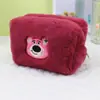 Estojo de Lápis de Pelúcia de Grande Capacidade Novo Transfronteiriço Caixa de Lápis de Papelaria Bolsa de Armazenamento de Menina Estudante Desenho Animado Bolsa de Maquiagem