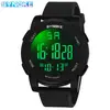 Reloj Electrónico Deportivo para Hombre SYNOKE 5Bar Impermeable para Natación Simple Multifuncional Pantalla Grande Luminoso Potente