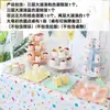 Decoración de Cumpleaños Adornos para Mesa de Postres Exhibidor de Boda Estante de Exhibición Desechable de Tres Niveles Soporte para Pasteles Rejilla para Pasteles