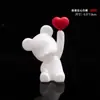 Decoração de Bolo Dia dos Namorados 2025 Urso Vela 520 Cartão Coração Amor Acrílico Decoração de Confeitaria Plug-in