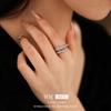Anillo Abierto Curvo de Serpiente con Circonita Estilo Frío de Lujo Fácil de Combinar Anillo para Dedo Índice Casual de Gama Alta Accesorios para Manos para Mujeres