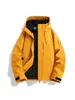 Chaqueta Impermeable Deportiva, Ropa de Trabajo, Chaqueta Cortavientos de Polar Transfronteriza, Forro de Plumas, Chaqueta Tres en Uno Hecha a Medida