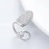 Europa y Estados Unidos anillo de cobre de personalidad simple anillo geométrico de diamante joyería para mujer anillo de temperamento nicho fabricantes de joyería suministro directo