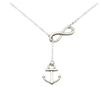 Collar Corto Vintage Simple Número de la Suerte 8 Cruz Búho Barco Ancla Pájaro Collar Joyería Al Por Mayor