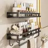 Estante de almacenamiento de pared para baño, estante de pared multifuncional para lavabo, estante de baño autoadhesivo sin taladro