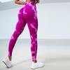 Mallas Deportivas Seamless Tie-Dye Transfronterizas Mallas Melocotón Levanta Glúteos Control de Abdomen Cintura Alta Pantalones de Yoga Fitness
