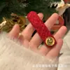 Pasador de Ganchillo de Lana Hecho a Mano DIY Orejas de Conejo Lindas Pasador Estéreo de Hierba Flor Pasador BB de Lana Hecho a Mano