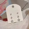 Pendientes de Estrella de Cinco Puntas, Lujo Ligero y Sensación de Alta Gama, Tres Pares de Pendientes, Dulces, Elegantes y Refinados, Adecuados para el Uso Diario