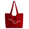 Bolsa de Lona Estilo Coreano Estilo Preguiçoso 2026 Nova Bolsa de Grande Capacidade para Mulheres Casual Versátil Bolsa Tote para Estudante Universitário