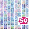 Set Transfronterizo de 50 Tarjetas de Texto Motivacionales para el Lugar de Trabajo en Inglés, Citas Inspiradoras de Autodisciplina, Tarjetas de Felicitación con Mensaje Manuscrito