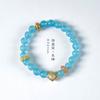 Amor Marino Romántico Orbe Aqua con Cobre Antiguo Chapado en Oro Perla Dulce Lujo Ligero Pulsera de Hada para Mujer