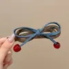 Pin para el pelo lujoso de tamaño grande con un delicado lazo, elegante y con estilo, pinza retorcida dulce estilo coreano para cabello grueso