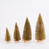 Decorações de Natal Árvore de Natal rosa Enfeites de mesa Agulhas de pinheiro coloridas Mini pequena árvore de Natal Decoração de Natal