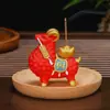 Nuevo incensario de cordero del zodiaco, decoración de oficina, base de incienso de cordero con forma de lingote chino estilo caricatura, decoración de mesa para sala de té