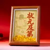 Porta-Retrato Sucesso com Folha de Ouro, Ornamento Inspirador para Sucesso Acadêmico, Decoração de Mesa de Escritório, Ornamento de Porta-Retrato, Presente para Crianças