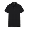 Playeras tipo polo de algodón con logo personalizado para ropa de trabajo corporativa, camisetas publicitarias para grupos, camisetas de manga corta con cuello y texto impreso y bordado