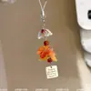 Ins Hoja de Arce Jazmín Ginkgo Carrillón Colgante Decoración para Funda de Teléfono Bolso Llavero de Cámara Cadena Colgante Ins Estilo Girly