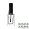 5ml10ml15ml Redonda Transparente Botella de Vidrio para Esmalte de Uñas Sub-Botella Cosmética con Tapa y Pincel Botella de Esmalte de Uñas