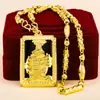 Ouro de Areia Vietnamita Pingente Dourado Agressivo Masculino Guan Yunchang Pingente Dourado de Imitação Etiqueta de Hangtag Dourada Pingente Banhado a Ouro de Imitação de Jade para Homens