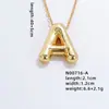 Venta Caliente de Verano de Amazon Collar con Alfabeto Inglés 26 Colgante de Globo Gordo Dorado para Fiesta Joyería al por Mayor