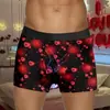 2025 Nova Roupa Íntima Masculina para o Dia dos Namorados Shorts Boxer de Cintura Média Roupa Íntima Estampada para o Dia dos Namorados Europeu e Americano da Amazon