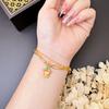 Nuevo Color Esmalte Dorado Arena Pulsera Pequeña del Dios de la Riqueza Moneda Calabaza Feliz para Mujer Lujo Ligero Sentido de Alta Gama Mismo Estilo de Pequeña Celebridad de Internet