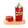 Botella dispensadora de perfume concha colorida para cosméticos, botella de vidrio vacía para perfume, botella de perfume con spray continuo, botella vacía lista para la venta
