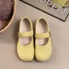 Zapatos versátiles de estilo de hadas con velcro para mujer, novedad otoño 2026 versión coreana, mocasines planos poco profundos de suela blanda para mujer
