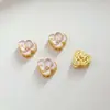 Retenção Forte de Cor Dourado Areia Ouro 18K Preenchido com Ouro Gota de Óleo Camélia Lótus Borboleta Estrela de Cinco Pontas Contas Separadas Pingente de Botão de Flor DIY Acessórios