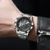 Nuevo Reloj Mecánico para Hombre Estilo Coreano con Esfera Grande Reloj para Hombre con Calendario Reloj de Cuarzo Reloj con Correa de Acero Reloj para Hombre Venta al por Mayor