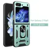 Adecuado para Samsung Z Flip 50% de descuento Funda para Teléfono Plegable, Anticaídas de Grado Militar Z Flip6 Cubierta Protectora con Anillo Magnético para Montaje en Coche