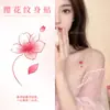 Pegatinas de Tatuaje de Flor de Cerezo Rosa para Mujeres, Impermeables y de Larga Duración, Clavícula, Muñeca, Brazo, Estilo Chino, Románticas, Frescas, Imágenes Pequeñas, Gama Alta