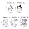 Serie de Halloween Dibujo Animado Fantasma Mágico Insignia Broche Creativo de Aleación Regalo Festivo Ropa Sombrero Bolsa de Lona
