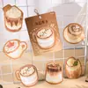 Notas Adhesivas de Café Etiquetas de Notas para Estudiantes Pegatinas Notas Adhesivas de Marcado Materiales para Decoración de Diarios DIY Pegatinas de Escenas Venta al por Mayor