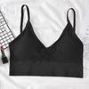 Sem costura grande U-Back Thread enrolado Breast Tube Top sem anel de aço com base de almofada peito Esportes Camisole Vest Sutiã Mulheres